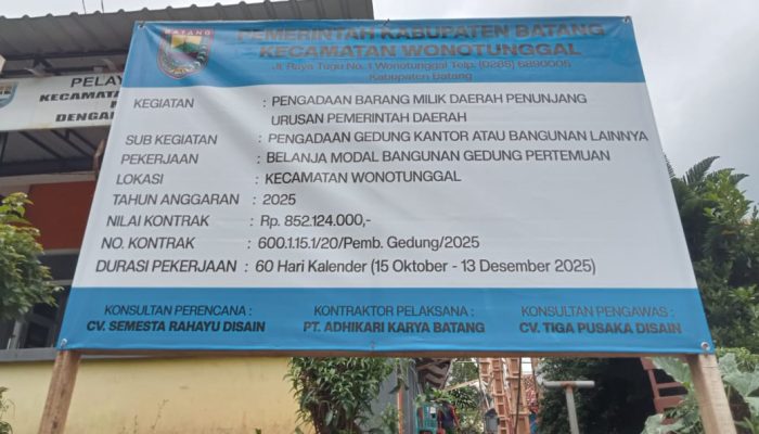 Proyek Pembangunan Kecamatan Wonotunggal Patut Disorot, Kontraktor Diduga Abaikan Aturan K3 